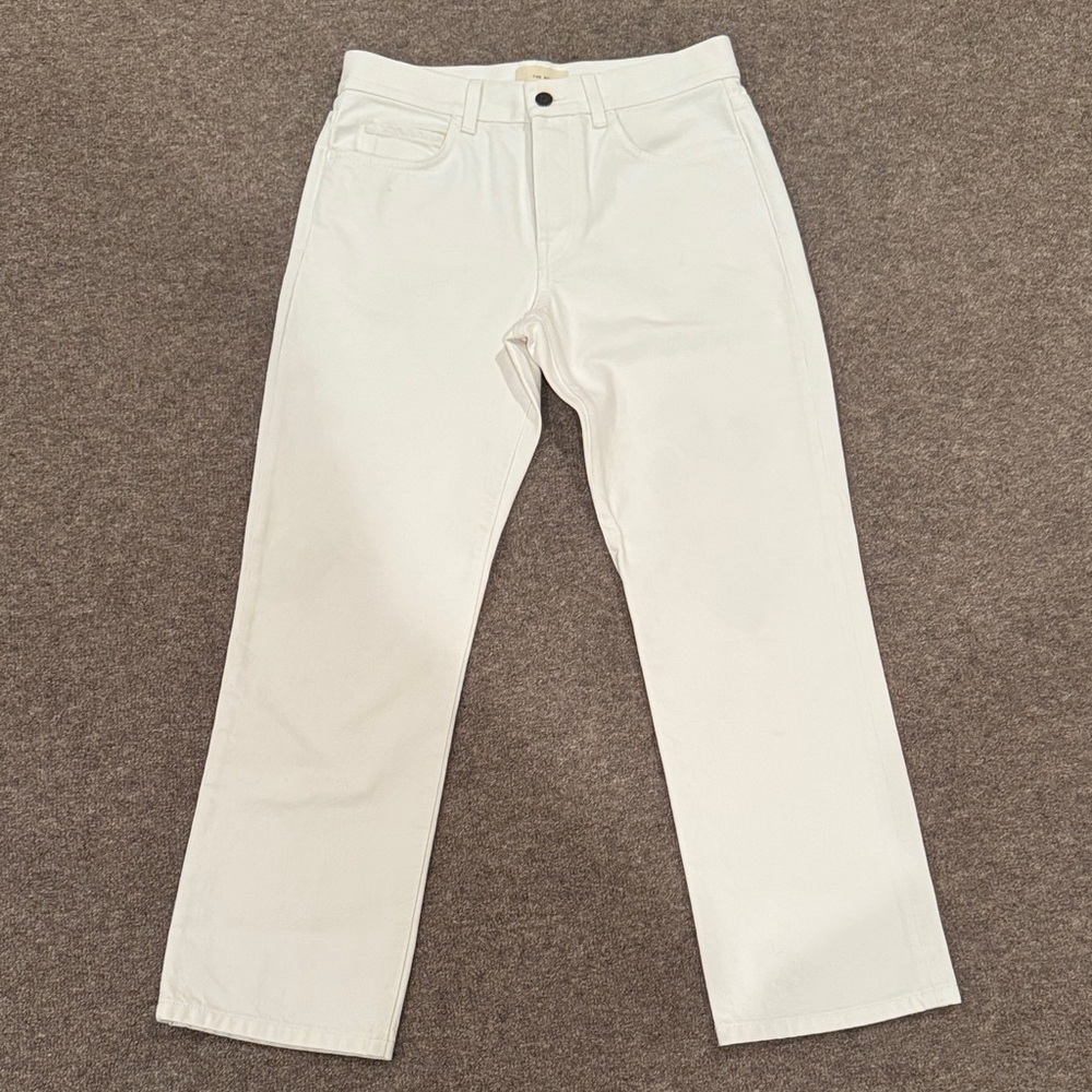 The Row Ivory Denim Trousers